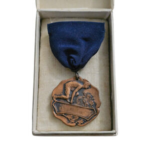 Vintage 1916 Medal College Shops Attleboro Massachusetts Sports Award
